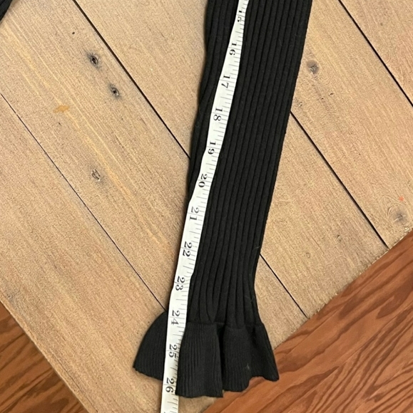 & Other Stories Black Ribbed Ruffle Cardigan - Picture 6 of 10